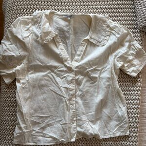 Madewell size 6 Peter Pan button down top